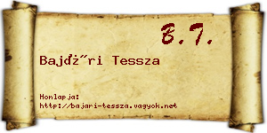 Bajári Tessza névjegykártya